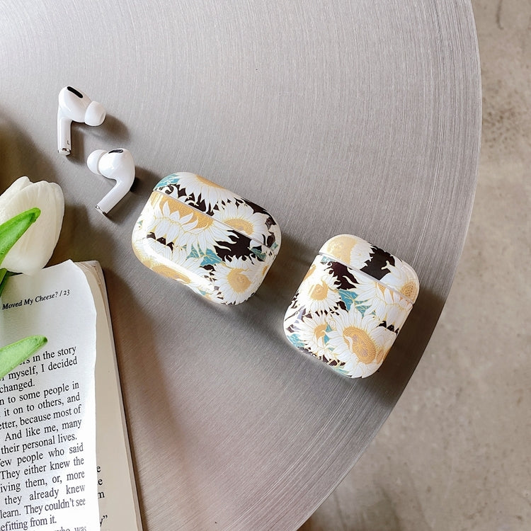 Sunflower Anti-fall Wireless Earphone PC Protective Case For AirPods 1/2