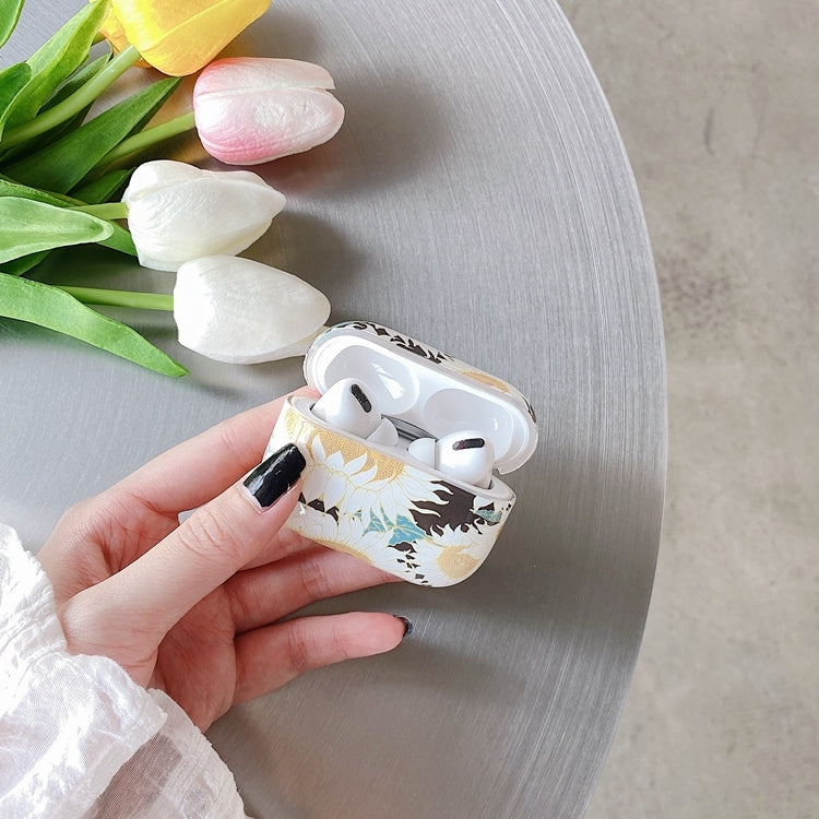 Sunflower Anti-fall Wireless Earphone PC Protective Case For AirPods Pro