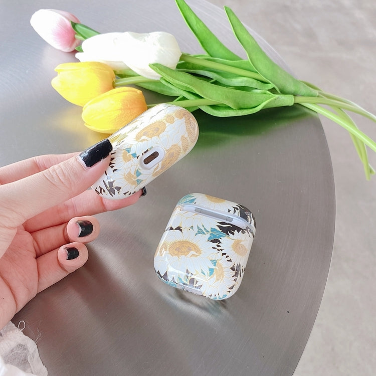 Sunflower Anti-fall Wireless Earphone PC Protective Case For AirPods Pro