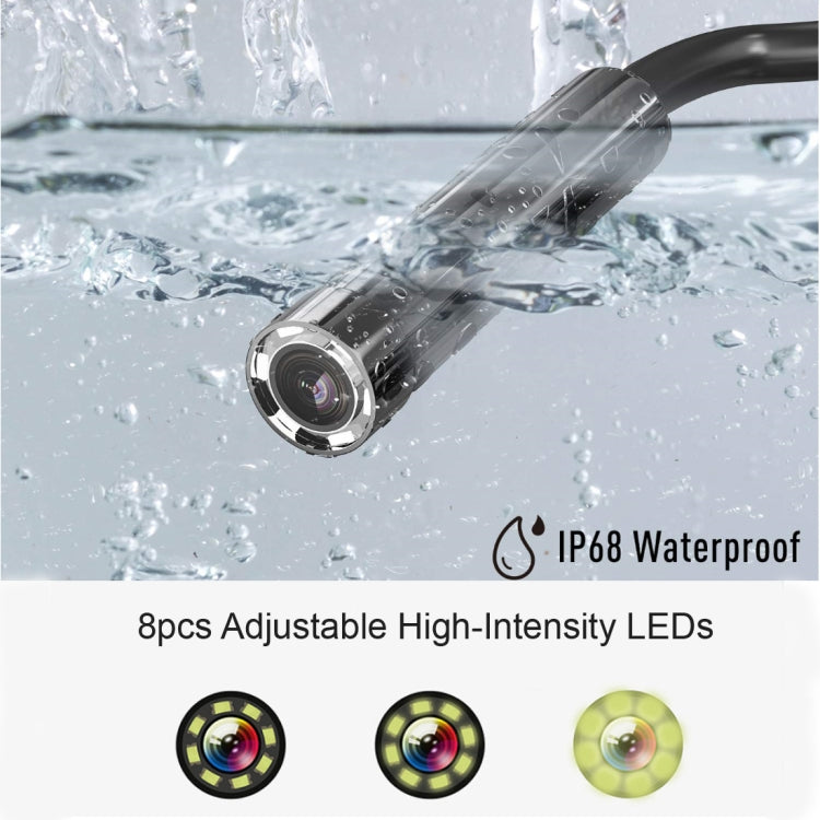 M50 1080P 8mm Single Lens HD Industrial Digital Endoscope with 5.0 inch IPS Screen, Cable Length:5m Hard Cable