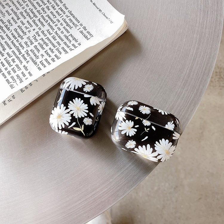 Little Daisy Anti-fall Wireless Earphone PC Protective Case For AirPods 1/2(Black)