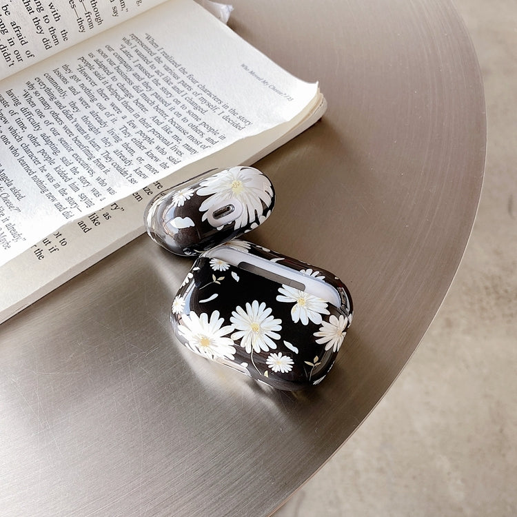 Little Daisy Anti-fall Wireless Earphone PC Protective Case For AirPods 1/2(Black)