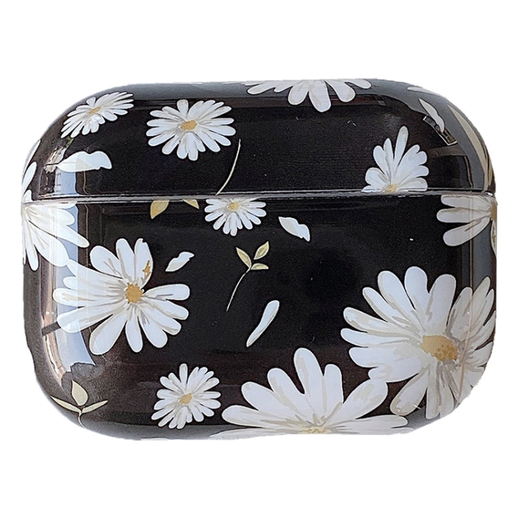 Little Daisy Anti-fall Wireless Earphone PC Protective Case For AirPods Pro(Black)