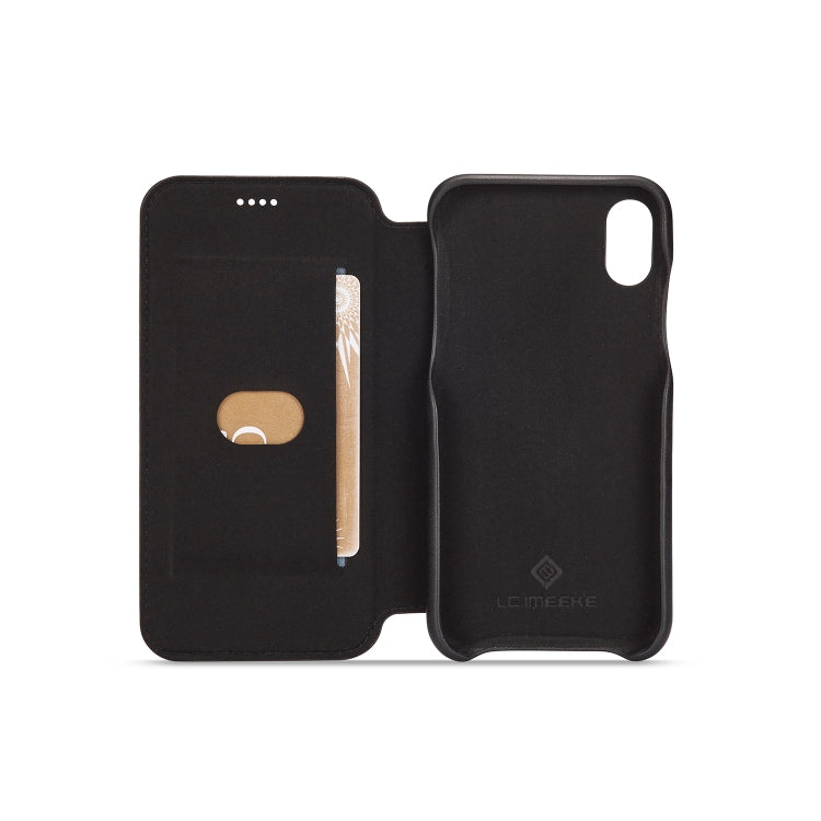 For iPhone X / XS Hon Ancient Series Leather Case with Card Slots & Holder & Wallet