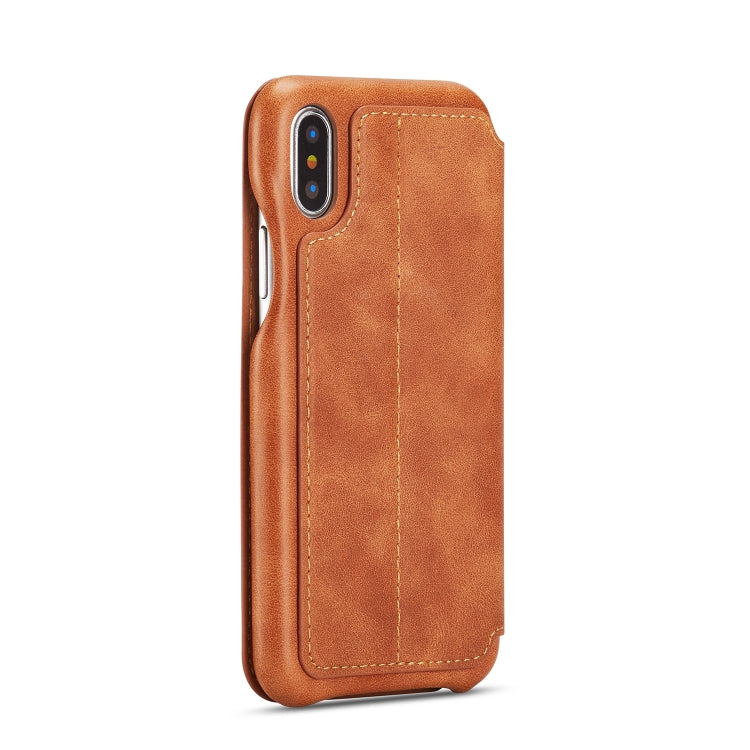 For iPhone X / XS Hon Ancient Series Leather Case with Card Slots & Holder & Wallet
