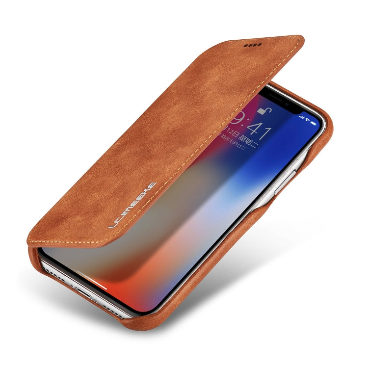 For iPhone X / XS Hon Ancient Series Leather Case with Card Slots & Holder & Wallet