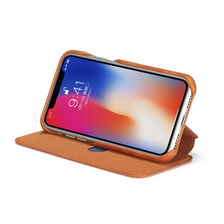 For iPhone X / XS Hon Ancient Series Leather Case with Card Slots & Holder & Wallet