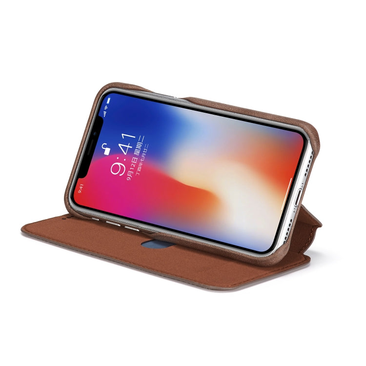 For iPhone X / XS Hon Ancient Series Leather Case with Card Slots & Holder & Wallet