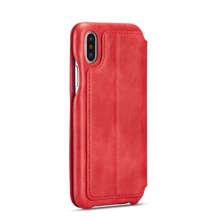 For iPhone X / XS Hon Ancient Series Leather Case with Card Slots & Holder & Wallet