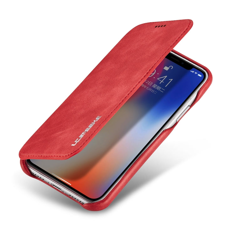For iPhone X / XS Hon Ancient Series Leather Case with Card Slots & Holder & Wallet