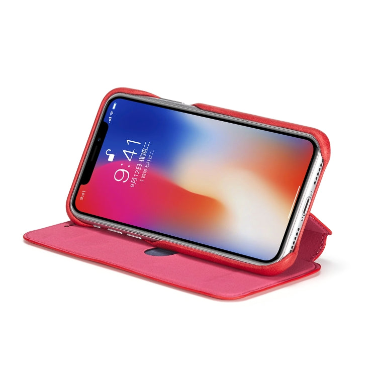 For iPhone X / XS Hon Ancient Series Leather Case with Card Slots & Holder & Wallet