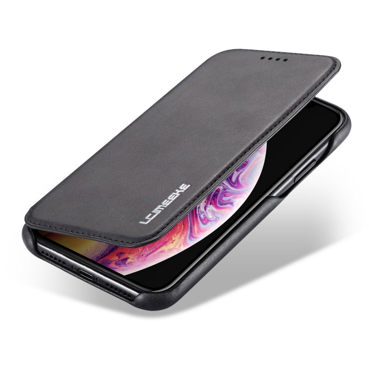 For iPhone XR Hon Ancient Series Leather Case with Card Slots & Holder & Wallet