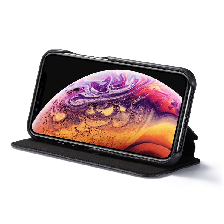 For iPhone XR Hon Ancient Series Leather Case with Card Slots & Holder & Wallet