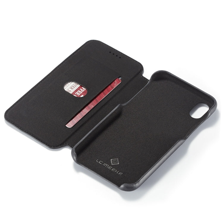 For iPhone XR Hon Ancient Series Leather Case with Card Slots & Holder & Wallet