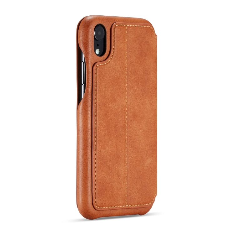 For iPhone XR Hon Ancient Series Leather Case with Card Slots & Holder & Wallet