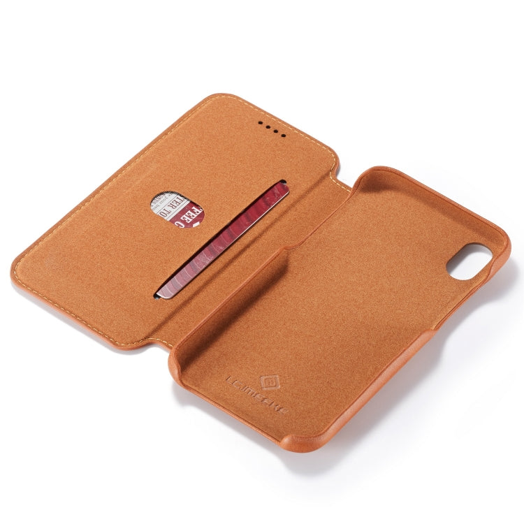 For iPhone XR Hon Ancient Series Leather Case with Card Slots & Holder & Wallet
