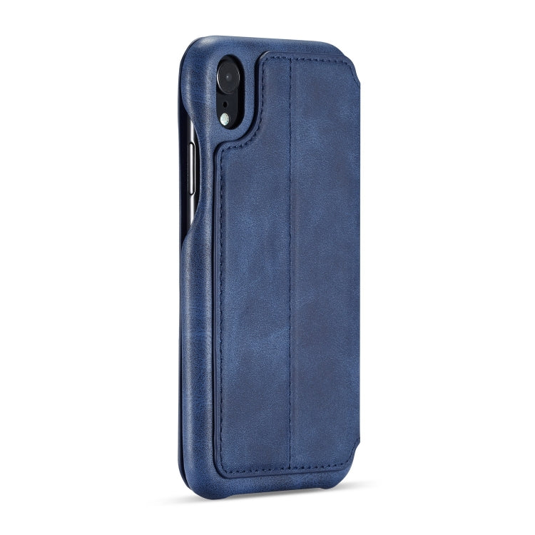 For iPhone XR Hon Ancient Series Leather Case with Card Slots & Holder & Wallet