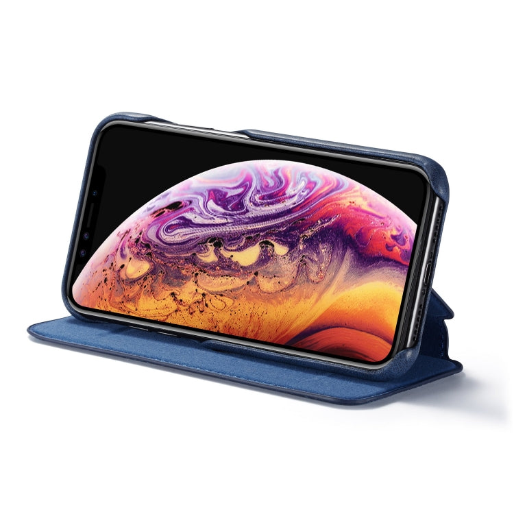 For iPhone XR Hon Ancient Series Leather Case with Card Slots & Holder & Wallet