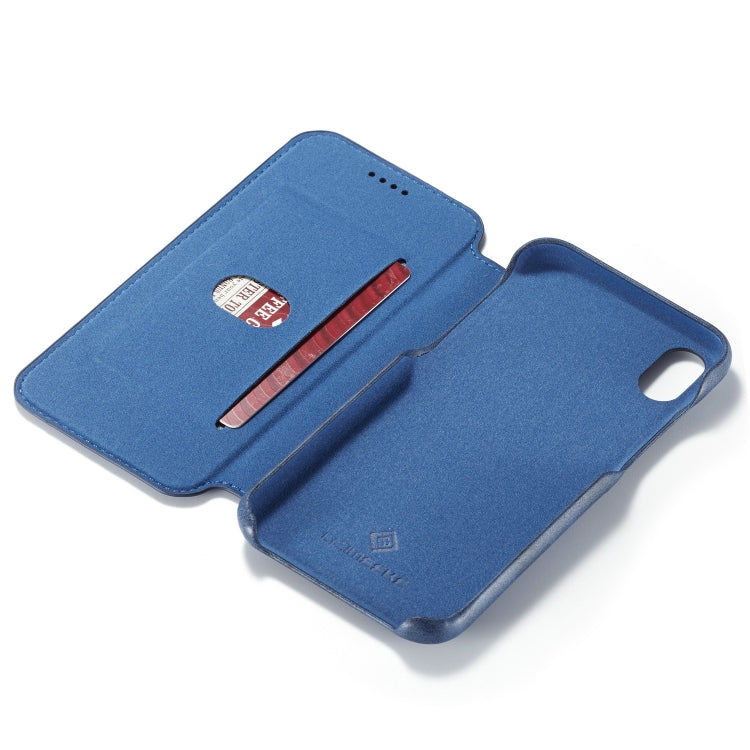 For iPhone XR Hon Ancient Series Leather Case with Card Slots & Holder & Wallet