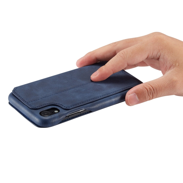 For iPhone XR Hon Ancient Series Leather Case with Card Slots & Holder & Wallet