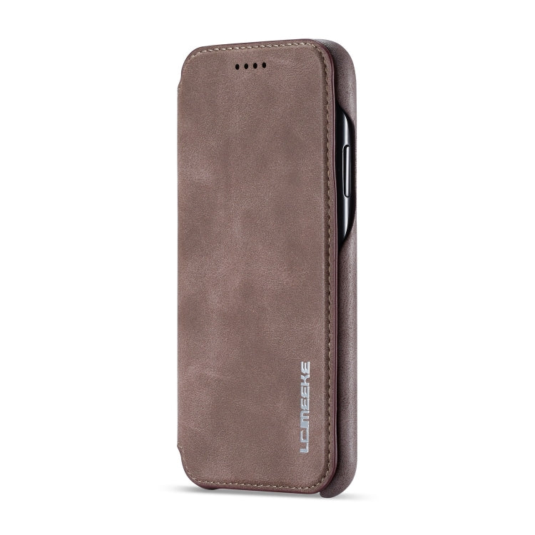 For iPhone XR Hon Ancient Series Leather Case with Card Slots & Holder & Wallet