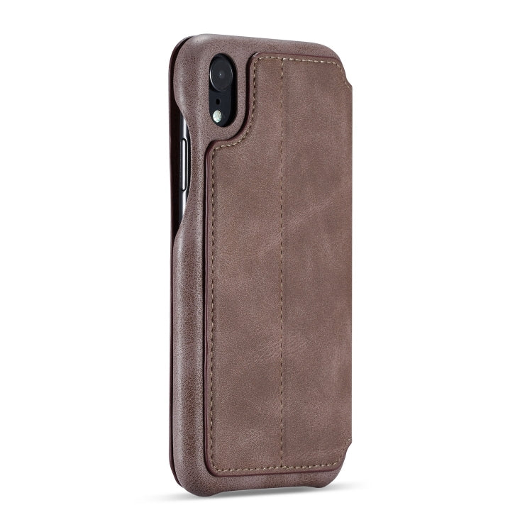 For iPhone XR Hon Ancient Series Leather Case with Card Slots & Holder & Wallet