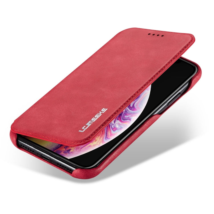 For iPhone XR Hon Ancient Series Leather Case with Card Slots & Holder & Wallet