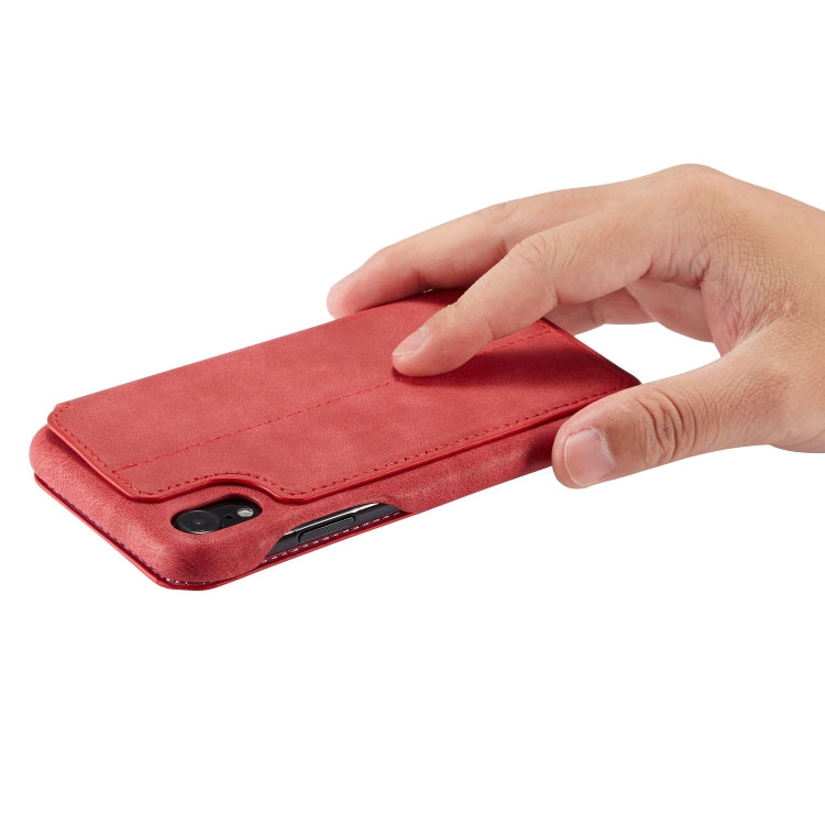 For iPhone XR Hon Ancient Series Leather Case with Card Slots & Holder & Wallet