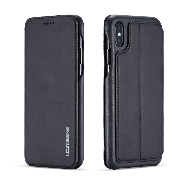 For iPhone XS Max Hon Ancient Series Leather Case with Card Slots & Holder & Wallet