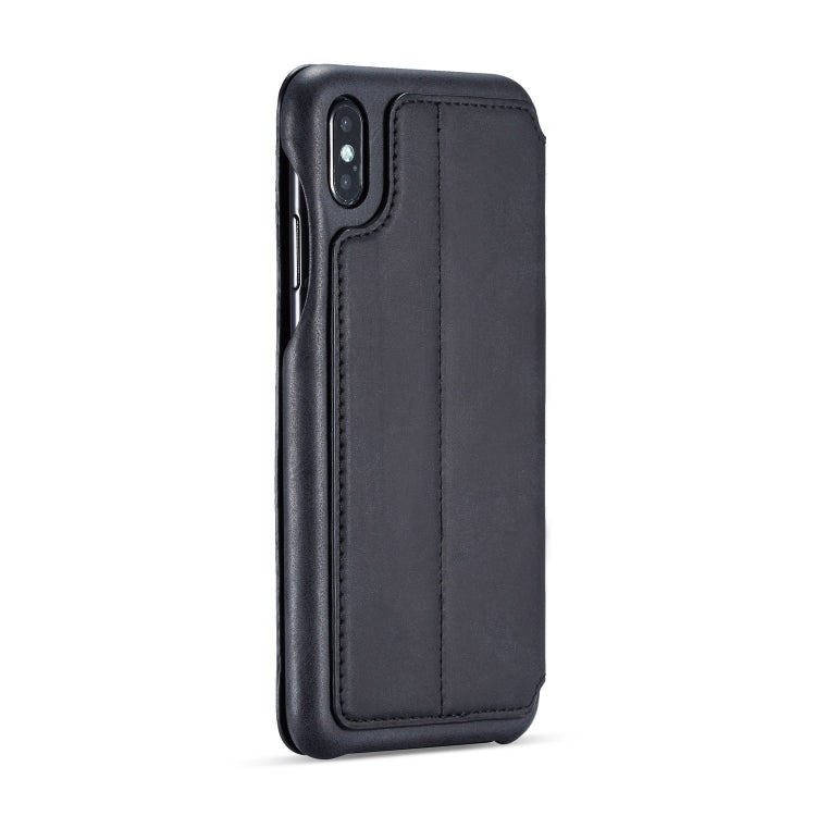 For iPhone XS Max Hon Ancient Series Leather Case with Card Slots & Holder & Wallet
