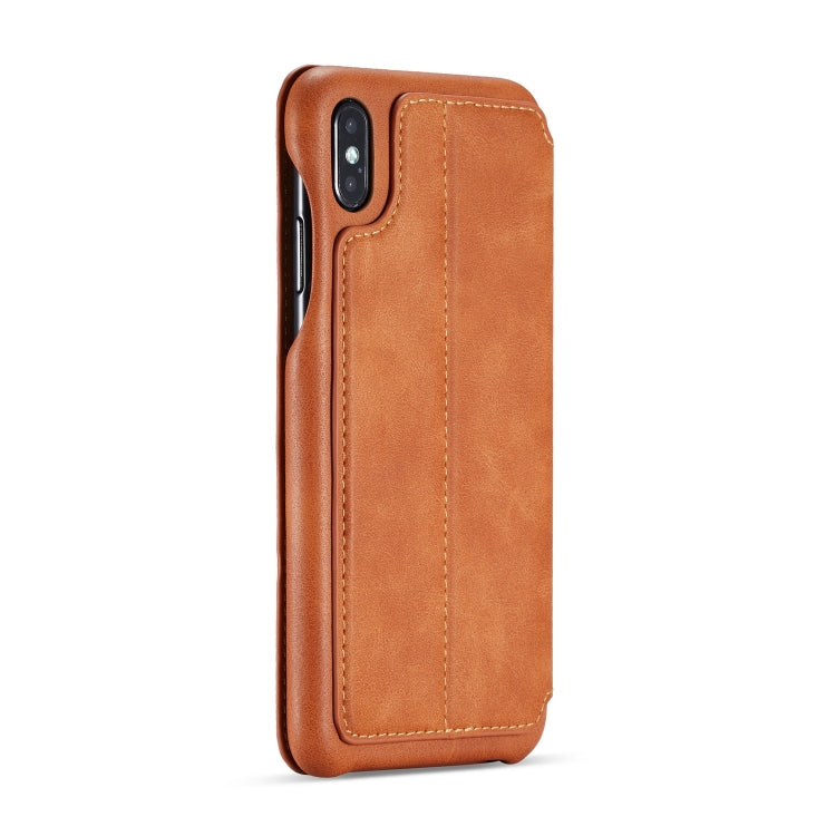 For iPhone XS Max Hon Ancient Series Leather Case with Card Slots & Holder & Wallet