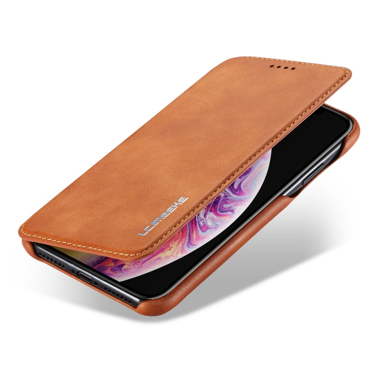 For iPhone XS Max Hon Ancient Series Leather Case with Card Slots & Holder & Wallet