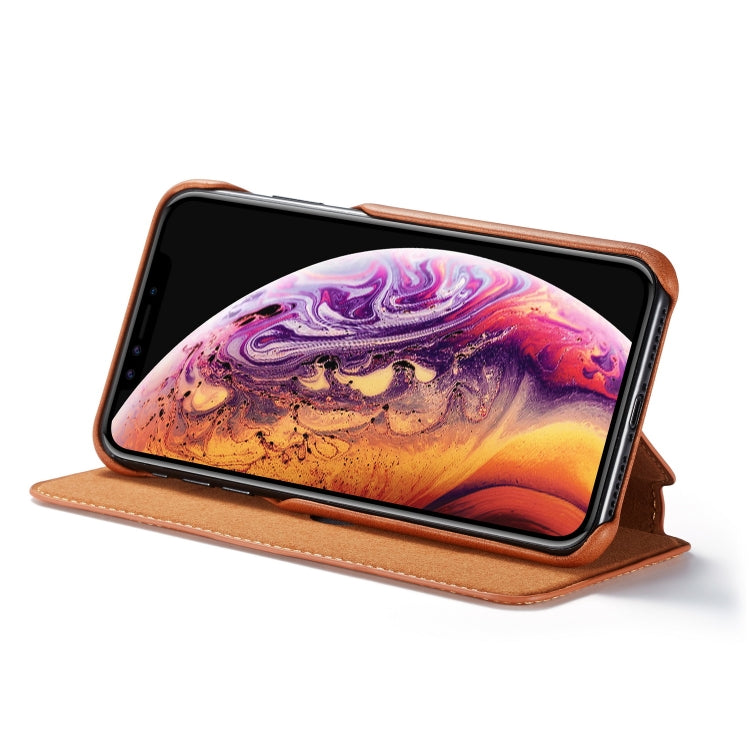 For iPhone XS Max Hon Ancient Series Leather Case with Card Slots & Holder & Wallet