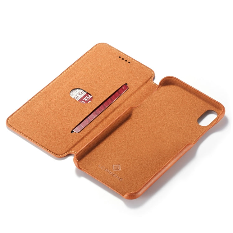 For iPhone XS Max Hon Ancient Series Leather Case with Card Slots & Holder & Wallet