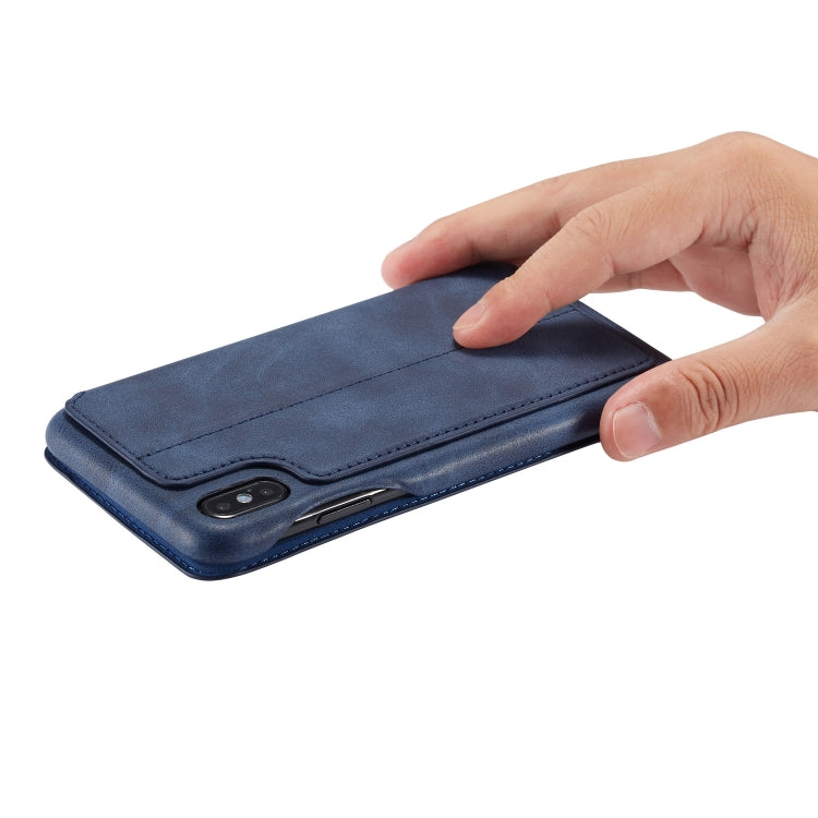 For iPhone XS Max Hon Ancient Series Leather Case with Card Slots & Holder & Wallet