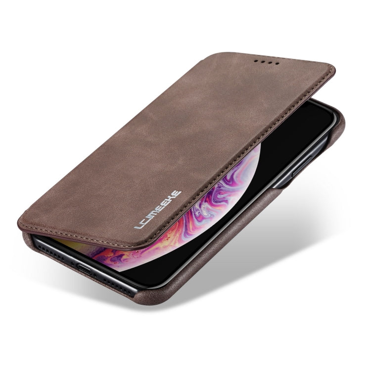 For iPhone XS Max Hon Ancient Series Leather Case with Card Slots & Holder & Wallet