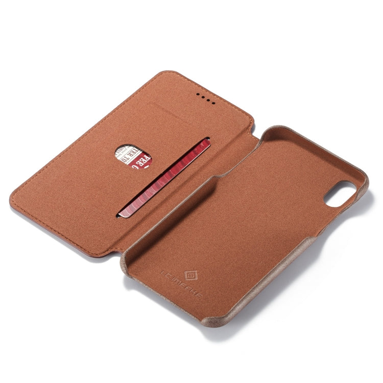 For iPhone XS Max Hon Ancient Series Leather Case with Card Slots & Holder & Wallet