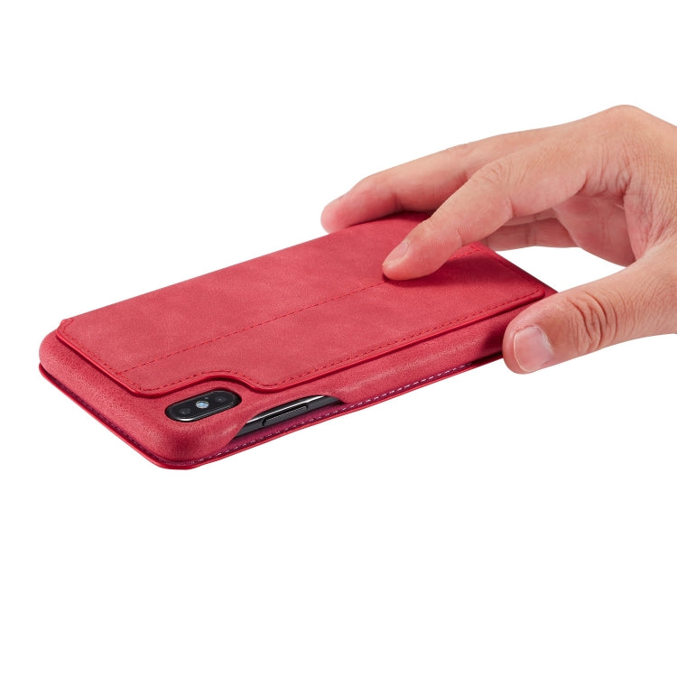 For iPhone XS Max Hon Ancient Series Leather Case with Card Slots & Holder & Wallet