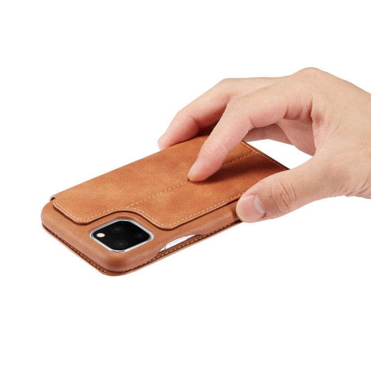 For iPhone 11 Hon Ancient Series Leather Case with Card Slots & Holder & Wallet
