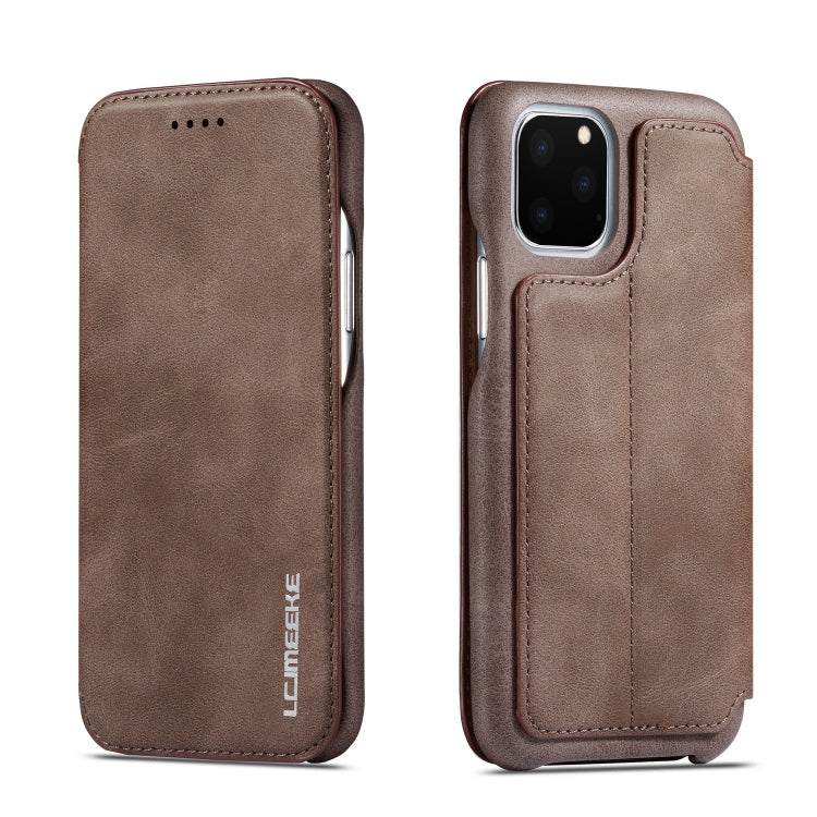 For iPhone 11 Hon Ancient Series Leather Case with Card Slots & Holder & Wallet