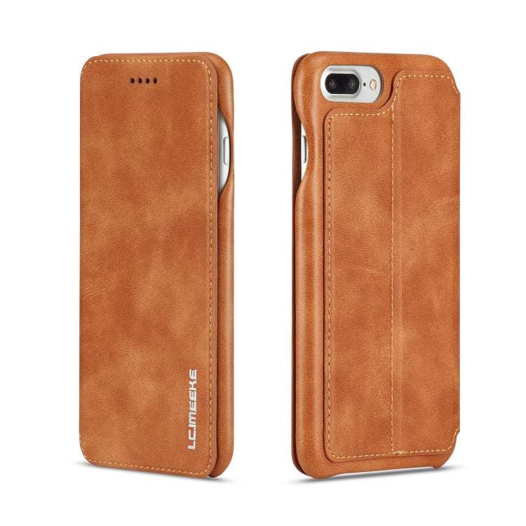 For iPhone 8 Plus / 7 Plus Hon Ancient Series Leather Case with Card Slots & Holder & Wallet