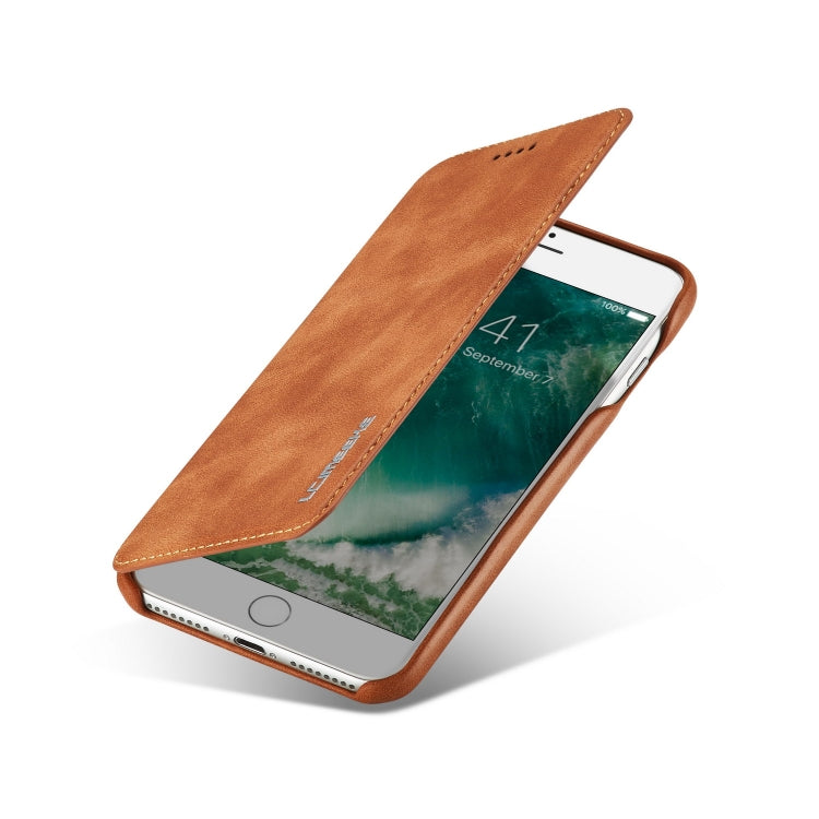 For iPhone 8 Plus / 7 Plus Hon Ancient Series Leather Case with Card Slots & Holder & Wallet