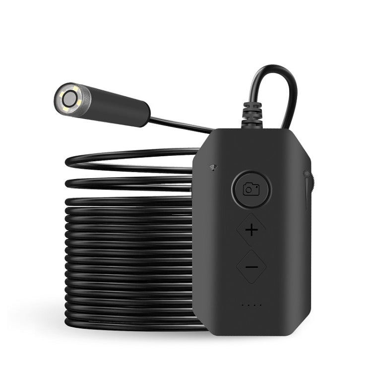 Y17 5MP 7.9mm Dual-lens HD Autofocus WiFi Industrial Digital Endoscope Zoomable Snake Camera, Cable Length:1m Hard Cable(Black)