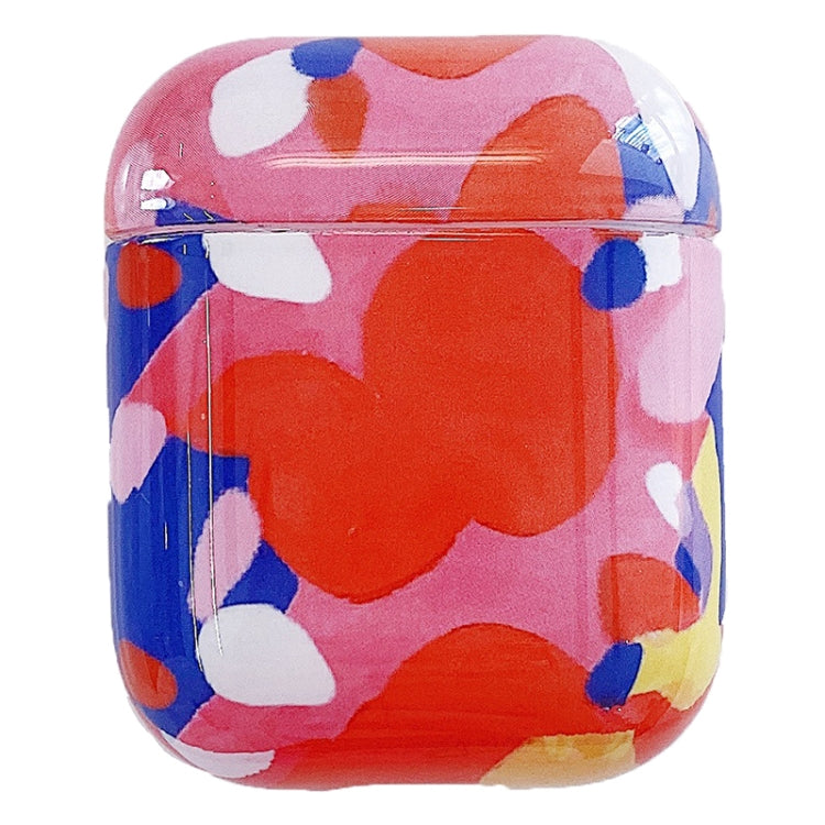 Red Flowers Anti-fall Wireless Earphone PC Protective Case For AirPods 1/2