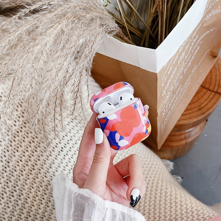 Red Flowers Anti-fall Wireless Earphone PC Protective Case For AirPods 1/2