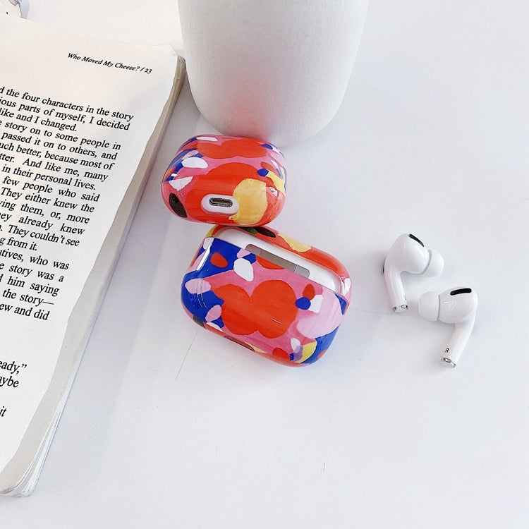 Red Flowers Anti-fall Wireless Earphone PC Protective Case For AirPods 1/2