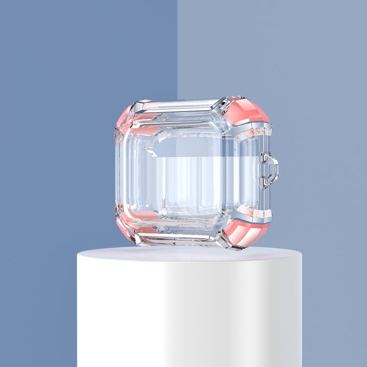 Anti-drop Transparent PC Two-color Earphone Protective Case with Hanging Loop for AirPods 3