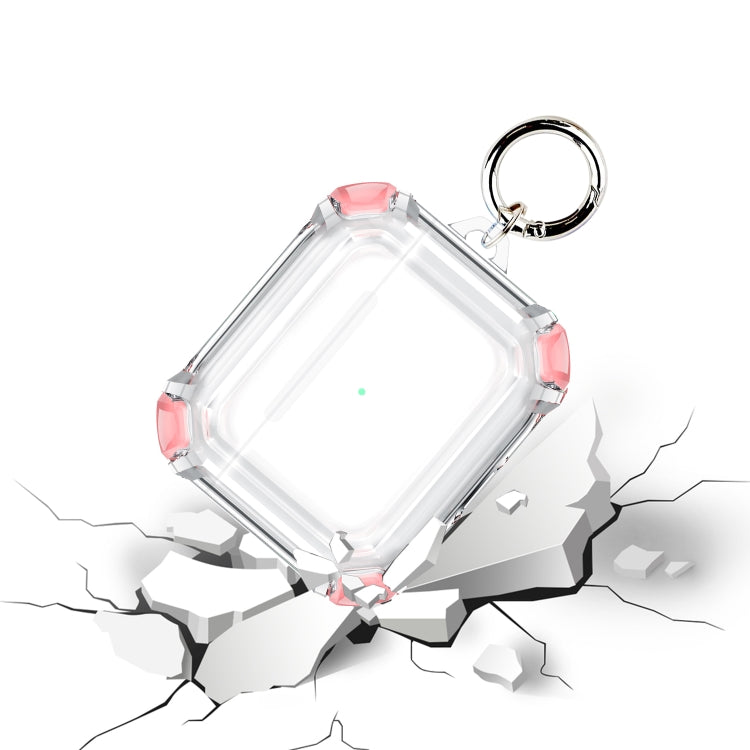 Anti-drop Transparent PC Two-color Earphone Protective Case with Hanging Loop for AirPods 3