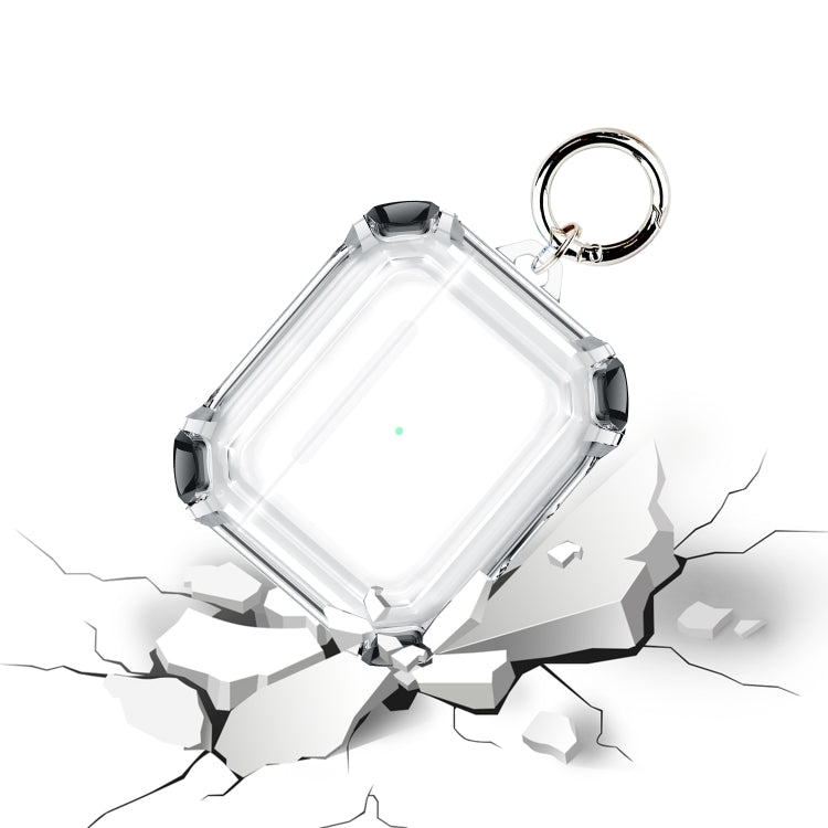 Anti-drop Transparent PC Two-color Earphone Protective Case with Hanging Loop for AirPods 3