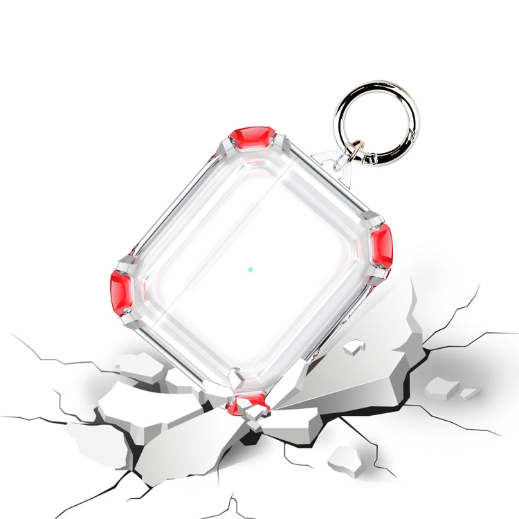 Anti-drop Transparent PC Two-color Earphone Protective Case with Hanging Loop for AirPods 3